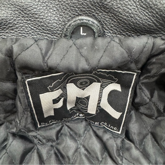 First Manufacturing Company FMC Leather Motorcycle Jacket Superstar Women Large - Picture 6 of 10